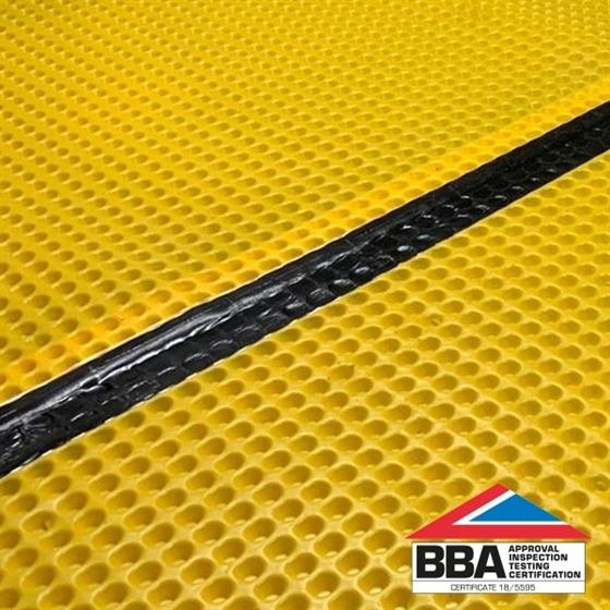 Wykamol CM20 Hi-Vis yellow cavity drain floor membrane